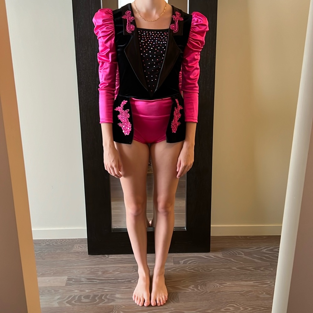 Satin, velvet and sequin dance costume by Revolution size Med Adult